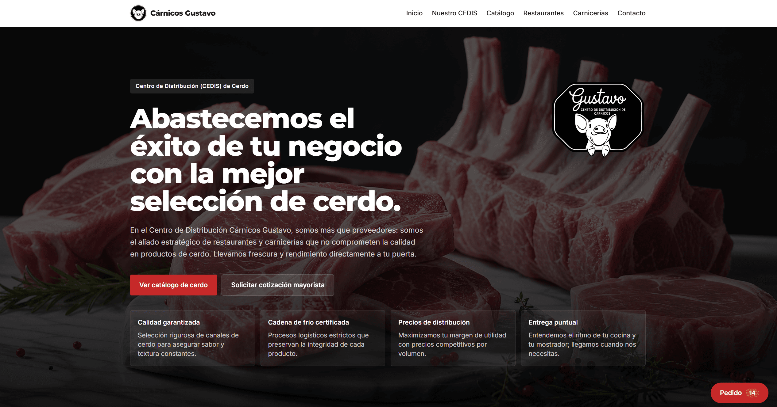 Cárnicos Gustavo — sitio web